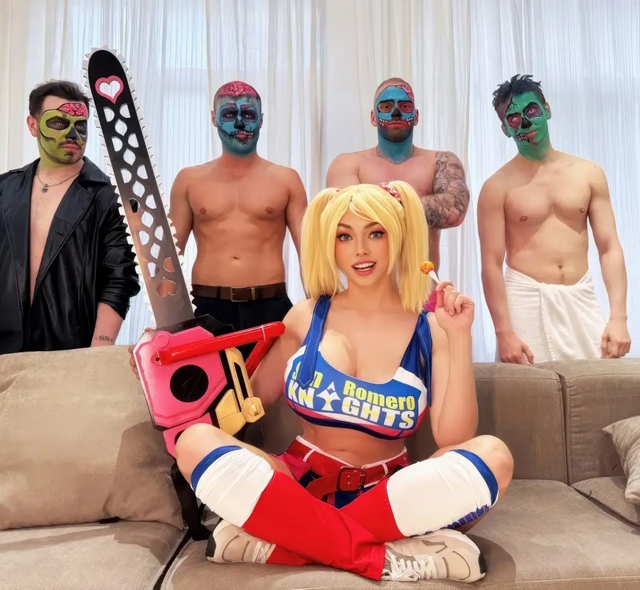 Octokuro - Lollipop Chainsaw - 1 Girls Vs 4 Zombies Boys GangBang FullHD 1080p