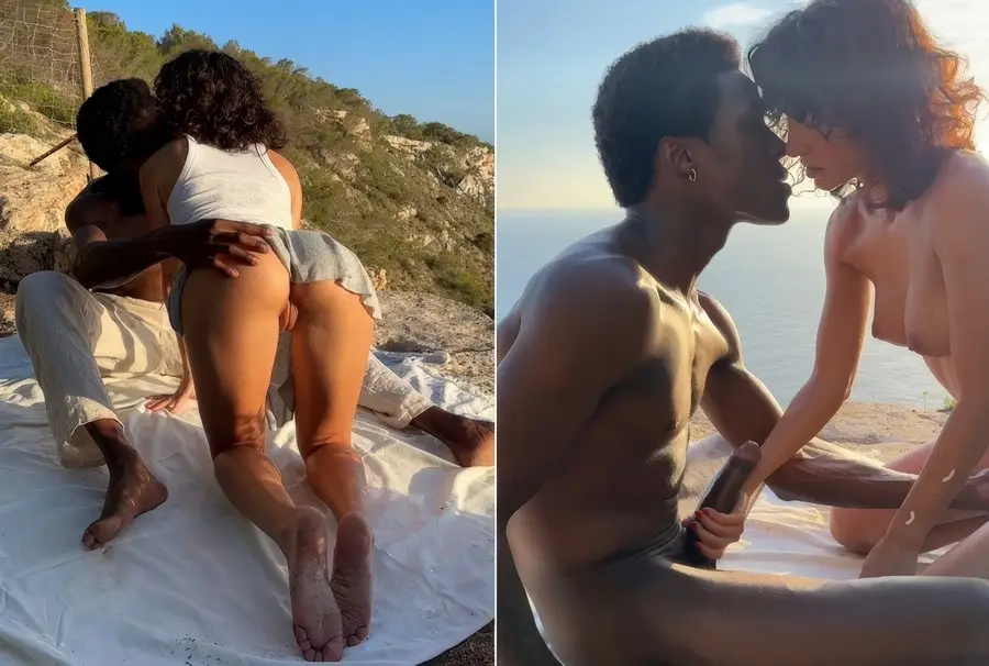 Layla Marlene - Sex With Goro Kush On A Cliff At The Sunset The Combo Of His Huge Black Cock And The View Is Amazing FullHD 1920p