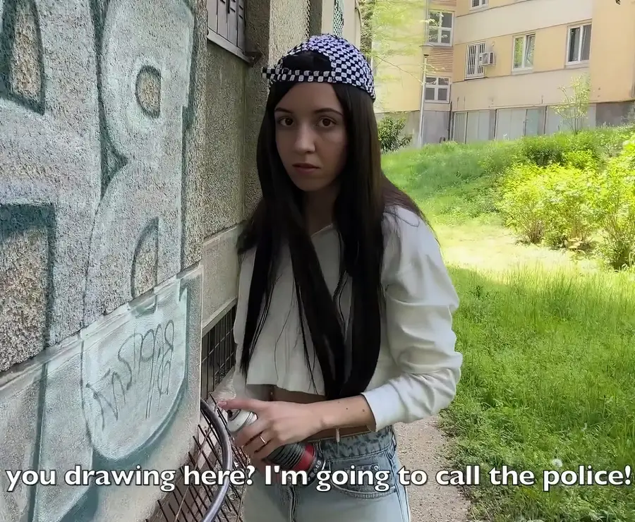 Katty West - Caught A Hooligan Painting Graffiti She Offered A Great Deal Instead Of Punishment FullHD 1080p