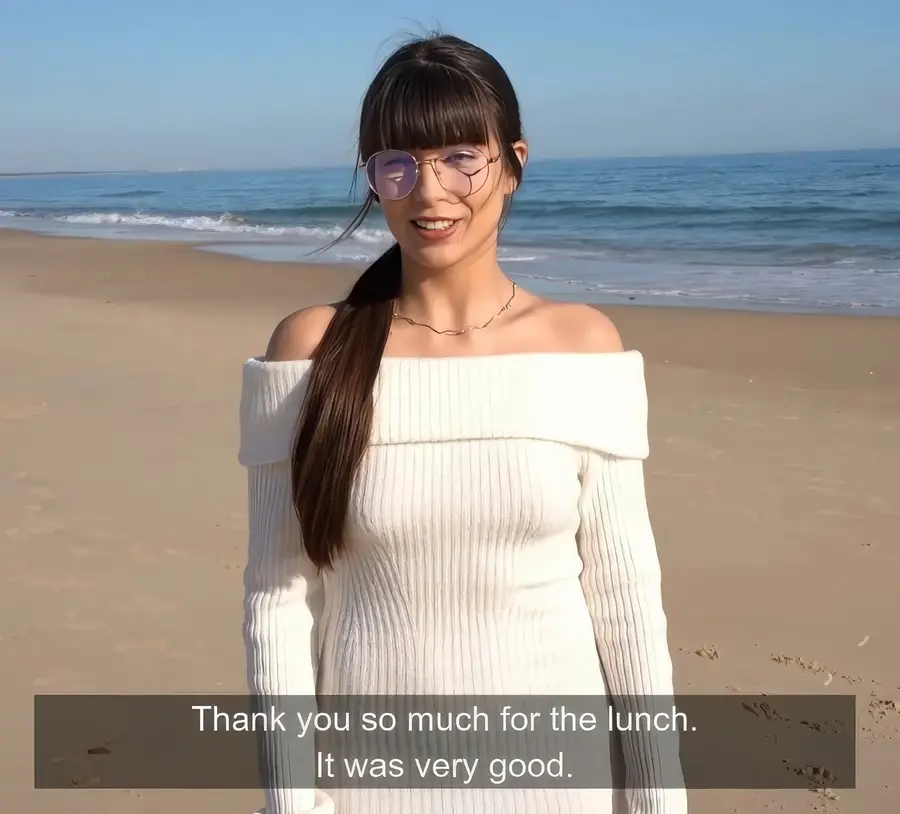 Petite Deepthroat - Walk On The Beach Ends In a Blowjob Cum In Mouth FullHD 1080p