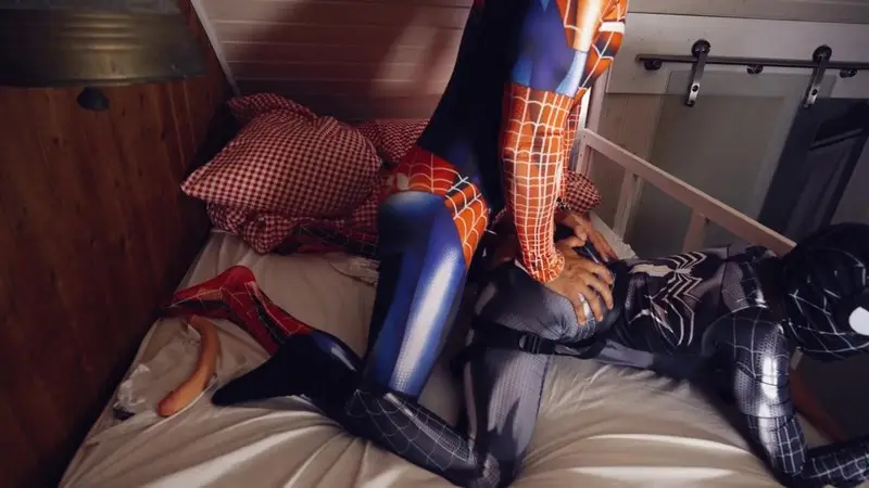 Anal Creampie for Spider Girl - Anal, pegging, 3 Cumshot's and Cum in his Mouth for Spider Man 1080p
